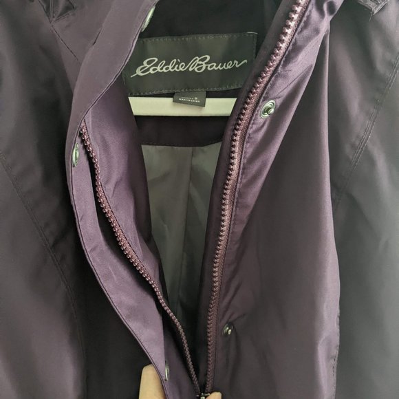 Size Small Long Rain Jacket Eddie Bauer Purple "Girl On the Go" - Picture 6 of 7